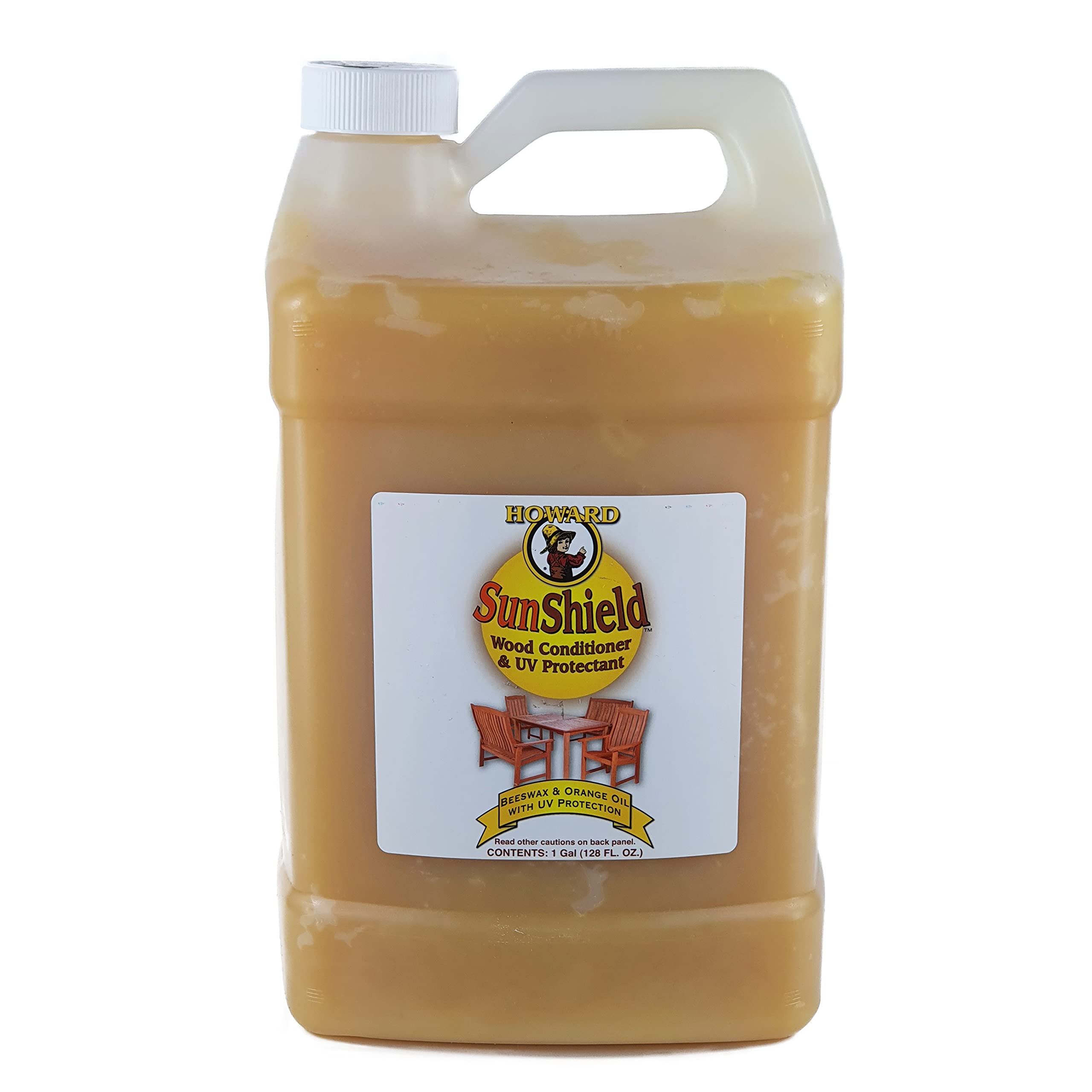 HOWARD SunShield SWAX Outside Wood Patio Furniture Wax with UV Inhibitors, Carnauba wax, Beeswax and Orange Oil (3.784lt)