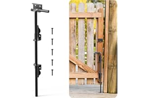 YOULVY 18" Cane Bolt Gate Drop Rod for Wood Fence Heavy Duty Gate Hardware, Gate Ground Latch for Wooden Fences Metal Gates Stopper for Gate Ground, Iron Gate Drop Pin Holding Gate to The Ground (1Pcs)