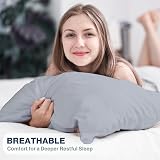 DN Collection Pillow Cases 2 Pack 50x75cm Grey 100% Microfiber OEKO-TEX view 5