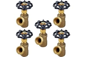 Midline Valve 6834G-5 Boiler Drain Valve with Stuffing Box 1/2 in. FIP Inlet x 3/4 in. MHT Outlet, Brass, (5 Pack)
