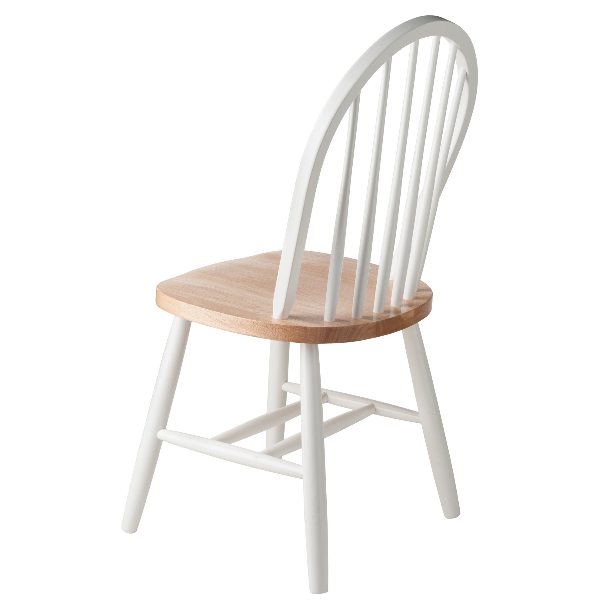 Windsor Chair – 2 – Piece Set Natural Beech Wood and White Finish