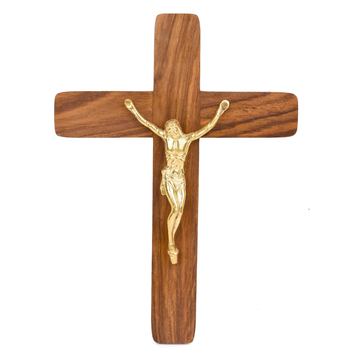 Buy Hashcart Wooden Jesus Christ Cross with Statue Wall Mounted Cross Church Decoration (11