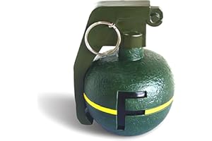 MillMB Initial Bomb Grenade Green Paperweight Humor Decor with Ball Paperweight Functional and Stylish Office Paperweight Gift for Office Co-Worker Boss,Student with Letter Paperweight Desk Decor (F)