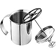 Bellemain Milk Frother Handheld, Thick, Creamy Milk Foam Maker, Warm & Cold Milk Foamer | Stainless Steel Hand Held Frother for Coffee, Latte, Cappuccino, Frappe, Matcha, Hot Chocolate, 14 oz.