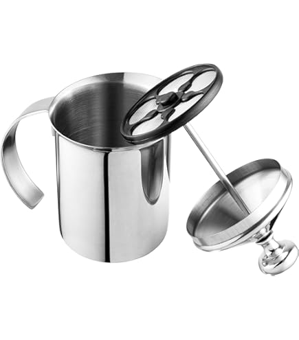 Amazon.com: BonJour Coffee Glass and Stainless Steel Manual Milk