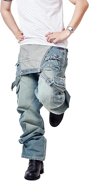 Amazon オーバーオール メンズ デニムパンツ ミリタリー サロペット オーバーオール Blue 水色 Xlサイズ ジーンズ 通販