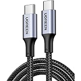 UGREEN 100W USB C to USB C Cable, Fast Charging Cable, 2-Pack, 10ft, Black | For iPhone 17/16/15, MacBook Pro/Air, iPad Pro/A