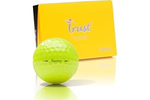 Trust Golf Balls - Aurora & Rosa Crystal Urethane Series | Eye-Catching & Easy to Spot | Maximum Distance, Soft Feel, Straight Flight, & Greenside Control | Blue, Orange, Pink, Yellow | 12 or 48 Balls
