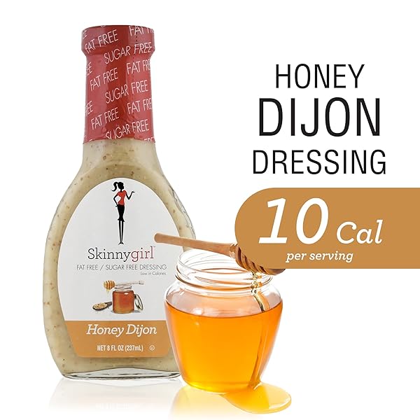 SKINNYGIRL SUGAR FREE GLUTEN FREE SALAD DRESSING, HONEY DIJON, 8 OUNCE