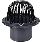 Oatey 78016 PVC Roof Drain with Plastic Dome, 6-Inch