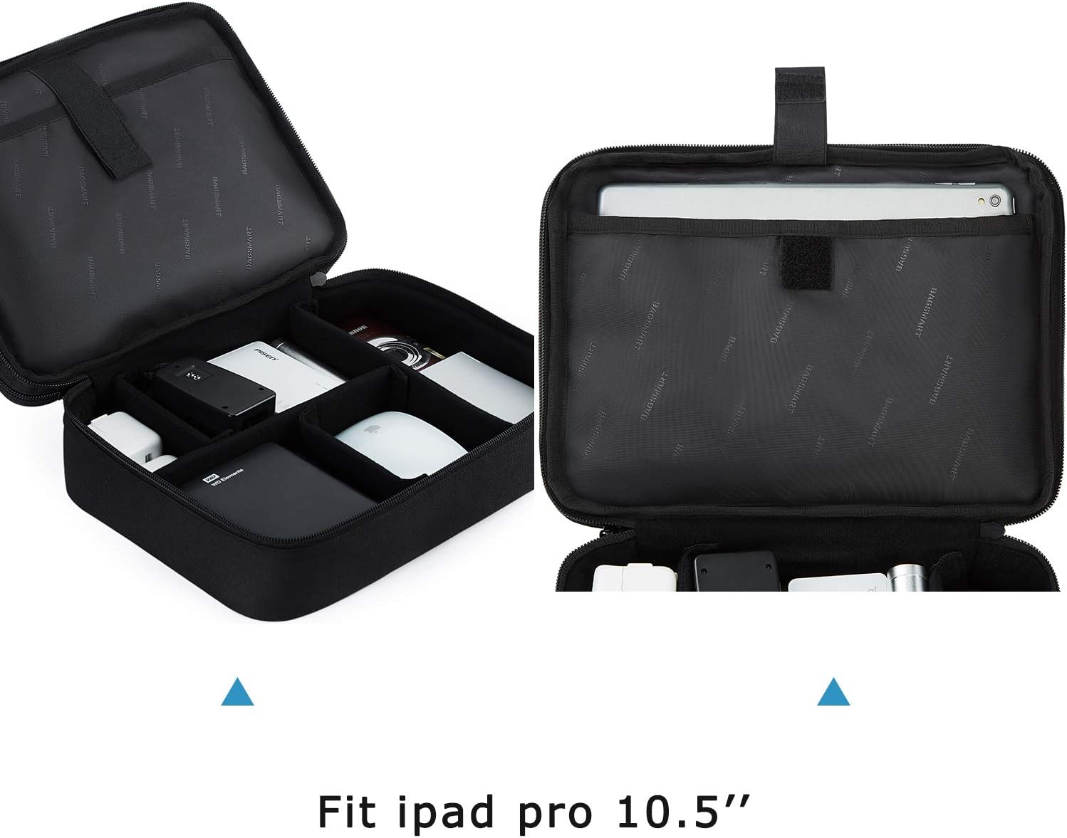 bagsmart Extra Large Double Layer Portable Travel Cable Organiser Bag Electronics Accessories Storage Case for Charger Adaptors - Image 5