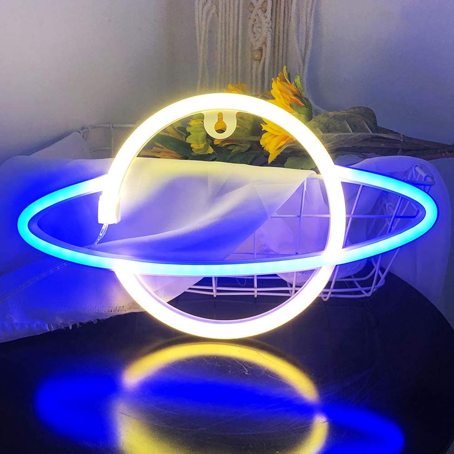 iceagle Planet Light Neon Signs Neon Lights for Wall Decor,USB or Battery LED Signs for Bedroom, Decorative Neon Light Sign for Christmas,Birthday Party, Living Room, Girls,Kids Room