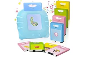 GKTZ ABC 224 Sight Words Talking Flash Cards Alphabet Toy， Educational Pocket Speech Autism Therapy Sensory Toys，Letters Numbers Learning Flash Cards Gift Toys for Toddler Boys Girls Ages 234-Blue