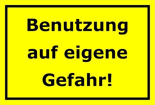 Melis-Folienwerkstatt Schild Achtung Absturzgefahr – 45x30 Cm, Witterungsbeständig Mit Bohrlöchern