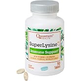 Quantum Health SuperLysine+ 1500mg L-lysine Immune Support 90 Tablets | Essential Amino Acid, Vitamin C, Echinacea, Licorice, Bee Propolis &amp; Odorless Garlic, Daily Formula