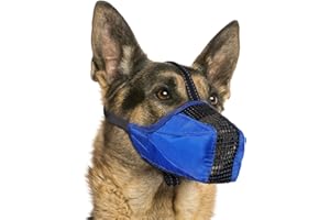 PAWFUN Dog Muzzle, Soft Mesh No Barking Pet Muzzles for Small Medium Large Sized Dogs, Breathable Drinkable Dog Mouth Guard Adjustable Puppy Muzzle to Prevent Dogs Biting Chewing and Licking