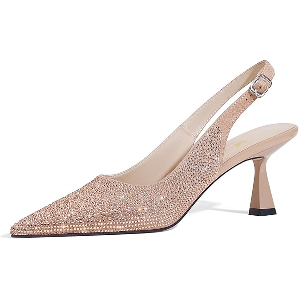 靴 Pointed Sling Back Mules Amazon.com | Longwenxuan Slingback Pointed Closed Toe Stiletto