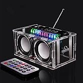 GeekLJT DIY Bluetooth Speaker Radio Soldering Kit, Radio Audio Soldering Kit, Bluetooth-Compatible LED Speaker Soldering Project, DIY Soldering Kit for College High School Education