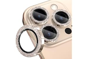 CloudValley for iPhone 16 Pro/iPhone 16 Pro Max Camera Lens Protector Bling, [Glitter Decoration] Ultra-HD Tempered Glass Cov