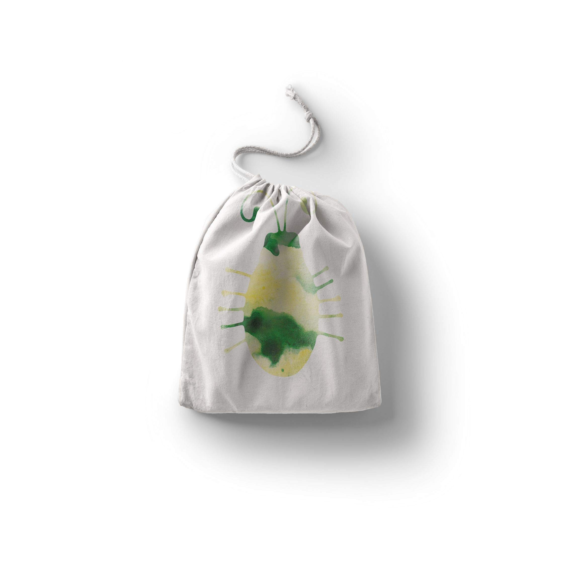 Bonamaison Printed Cotton Produce Bag with Drawstring, Reusable Grocery Bag, Biodegradable Eco-Friendly Bags, Travel Pouch, Sachet Bags, Shopping Bag, Eco Friendly, Foldable, Size: 30x40 Cm