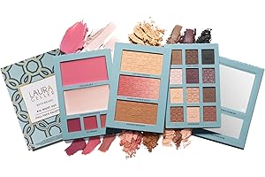 LAURA GELLER NEW YORK RSVP-Ready Big Night Out Full Face Travel Makeup Palette – All-in-One Set includes Eyeshadows, Eye Liners, Blush, Bronzer, Highlighter, Setting Powder, and Lip Creams
