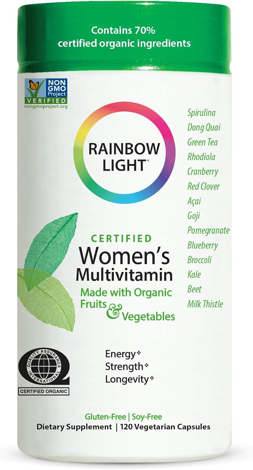 Rainbow Light Women’s Multivitamin, Organic Fruits & Vegetables, 120 Capsules (Package May Vary): Health & Personal Care