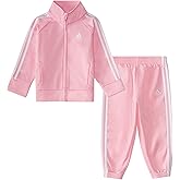 adidas Baby Girl's Zip Front Classic Tricot Jacket and Joggers Set