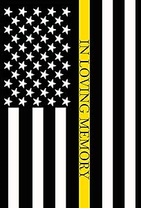 Promini Black and White American Flag, Yellow Line, Service Workers, Tow Truck Drivers, Dispatchers, Garden Flag, Yard Decoration