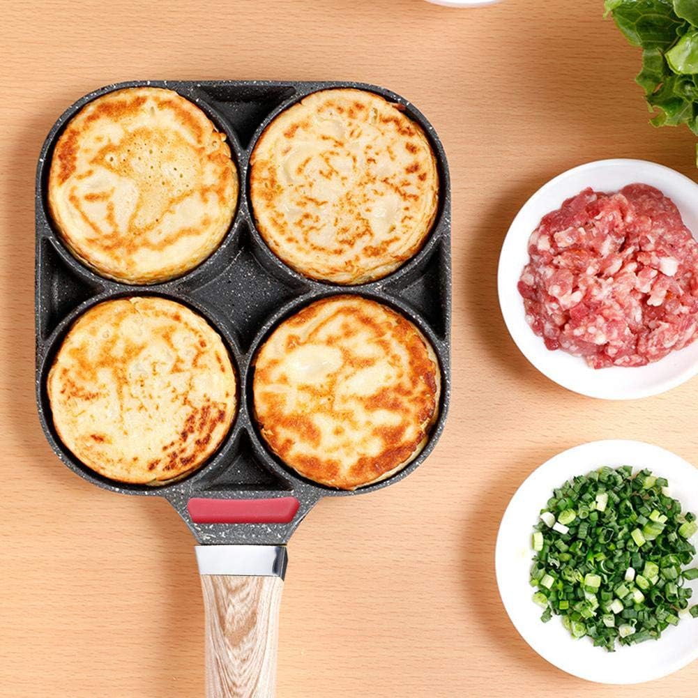 Padella In Lega Di Alluminio A Quattro Fori Per Hamburger Di Uova Fritte Padella Multi Uovo A Quattro Fori Padella Con Manico Lungo Antiaderente E Padella Antiaderente Pentole E Padelle Casa E