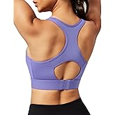 Ewedoos Sports Bras for Women High Support High Impact Sports Bras for Women Large Bust Push up Racerback Workout Running Bra
