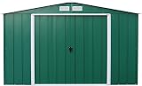 Duramax ECO 10 x 10 Metal Garden Shed Green Off-White Trim 15 Year Warranty view 7