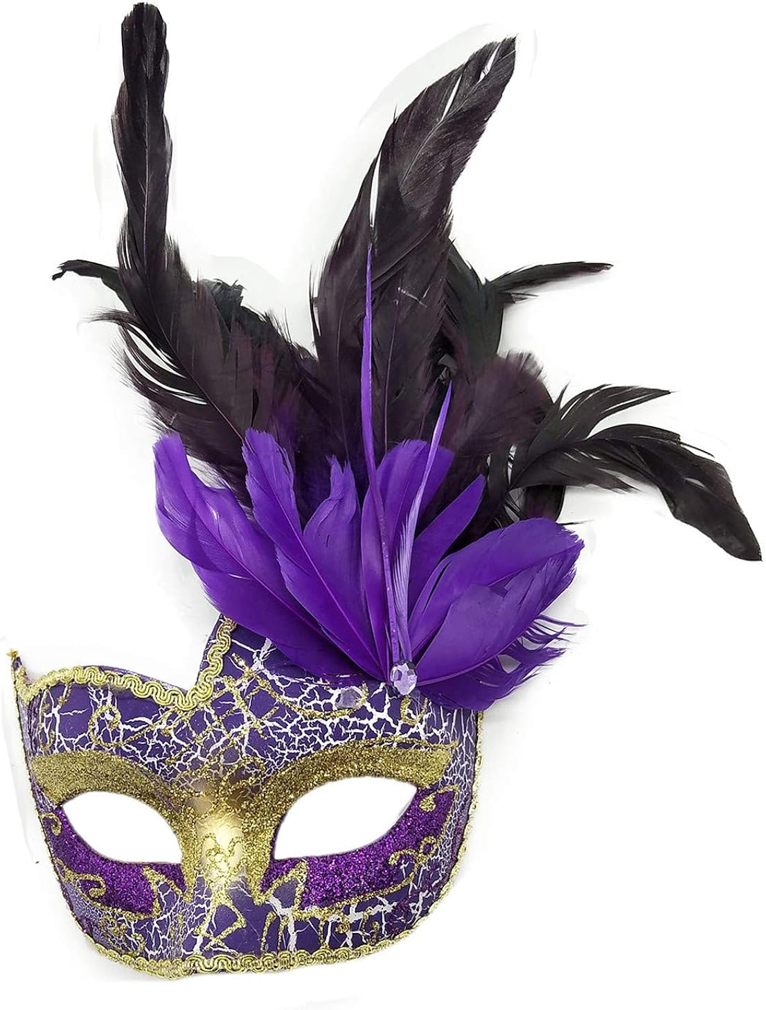 Women's Feather Masquerade Mask Halloween Mardi Gras Costumes Party Ball