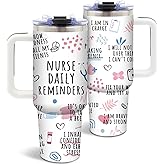 DUUV Nurse Gifts for Women, Best Nurse Tumbler, Nurses Inspirational Gifts for Graduation Birthday Christmas Thanksgiving, Nurses Week Gift for Female Women, 40 Oz Tumbler with Handle, 1PCS