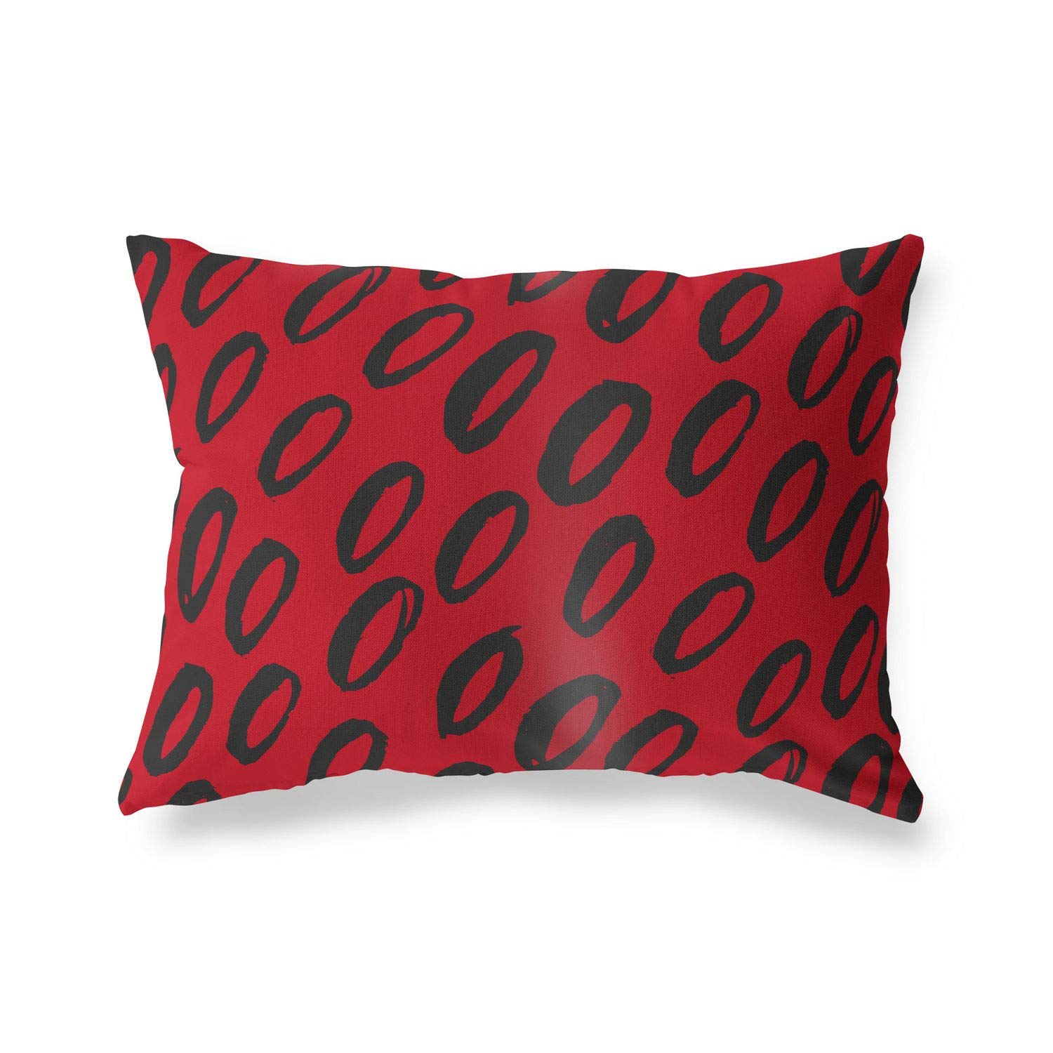 BonaMaison Decorative Cushion Cover, Red Black Throw Pillow Covers, Home Decorative Pillowcases for Livingroom, Sofa, Bedroom, Size: 45X60 Cm - Designed and Manufactured in Turkey