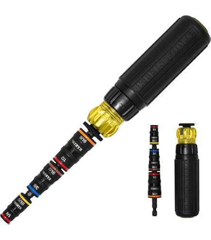 Klein Tools 32914HD 14-in-1 Impact Rated Flip Socket Set, SAE and