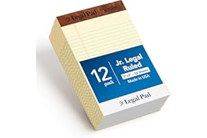 Tops Notebooks, The Legal Pad, Jr. Legal Ruled, 5 x 8 Inch, Canary, 50 Sheets per Pad, 12-Pack, Perforated Pages, for Office,