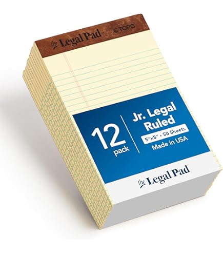 Amazon.com : Tops 100-Sheet Legal Pads (pack of 9 pads), Canary
