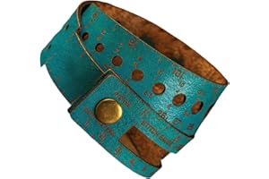 Amaezorx 1 Pcs Stitch Wrap Ruler & Counter - Leather Measuring Bracelet with 18 Inch Dual Scale Tape Measure, Stitch Marker S