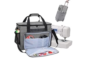 Teamoy SewiTeamoy Sewing Machine Bag, Travel Tote Bag for Most Standard Sewing Machines and Accessories, Grayng Machine Bag, 