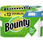 Bounty Select-A-Size Paper Towels, White, Big Rolls, 6 Count of 74 Sheets Per Roll, 6 Count (Pack of 1)