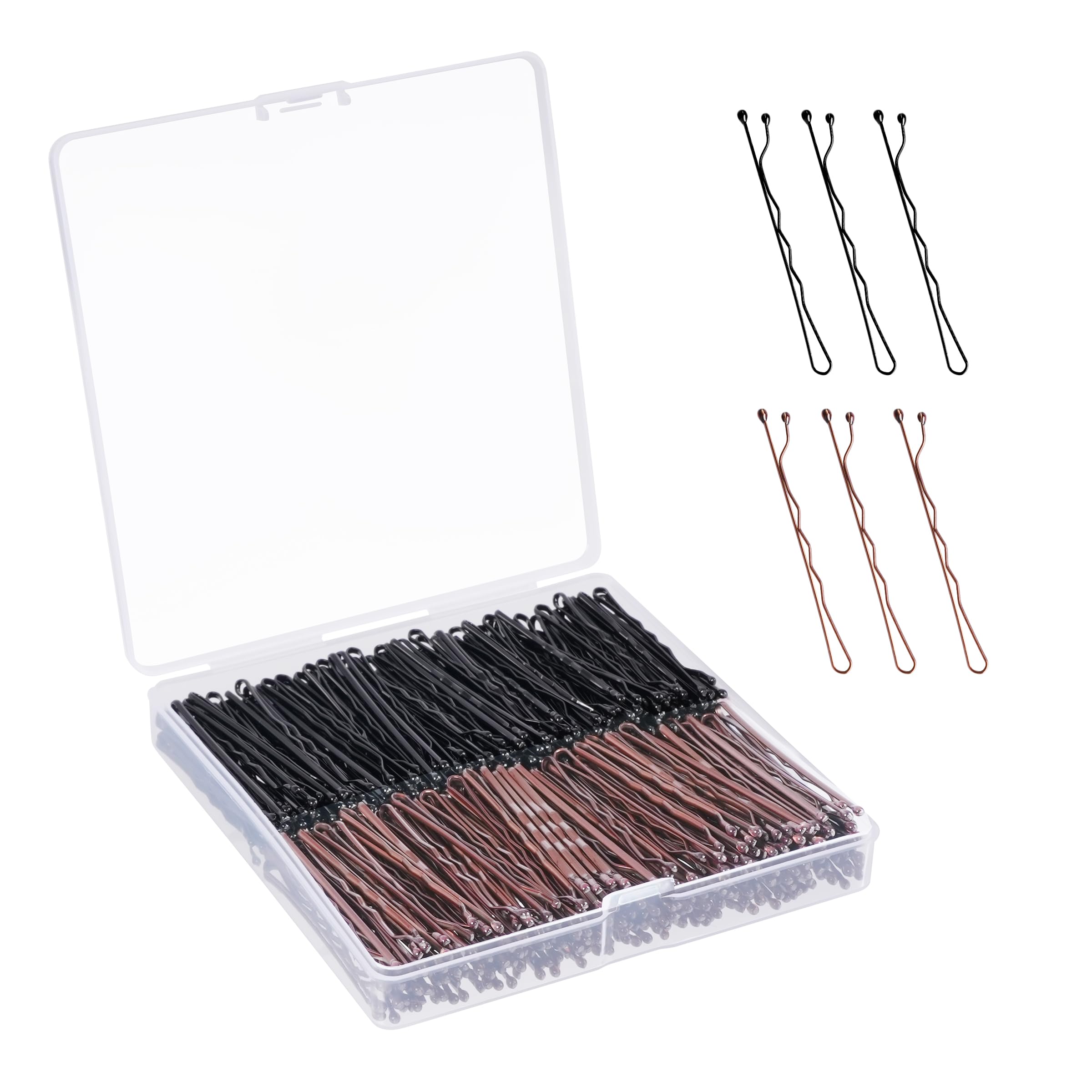 Photo 1 of 360 Pcs Hair Bobby Pins, 2 Inch Secure Hold Bobby Pins Black and Brown Hair with Storage Box for All Types