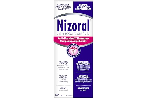 Nizoral Anti-Dandruff Shampoo with 2% Ketoconazole, Fresh Scent, 200ml