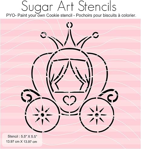Download Amazon Com Princess Carriage Pyo Cookie Stencil Sa00339 Kitchen Dining