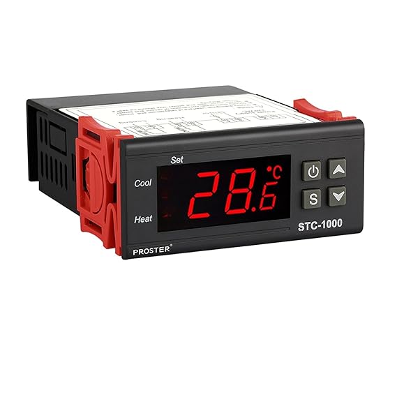 Proster Digitaler Temperaturregler Temperatur Regler Temperature Controller Thermostat Thermoelement Heizen oder Kühlen STC-1