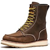 ROCKROOSTER Mantua - 8 inch Comfortable, Anti-fatigue Soft toe Rubber Outsole Work Boots for Men SAP308