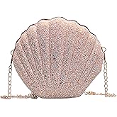 AIBEARTY Cute Seashell Shape Crossbody Purse Small Shoulder Bag with Chain for Women Little Girls