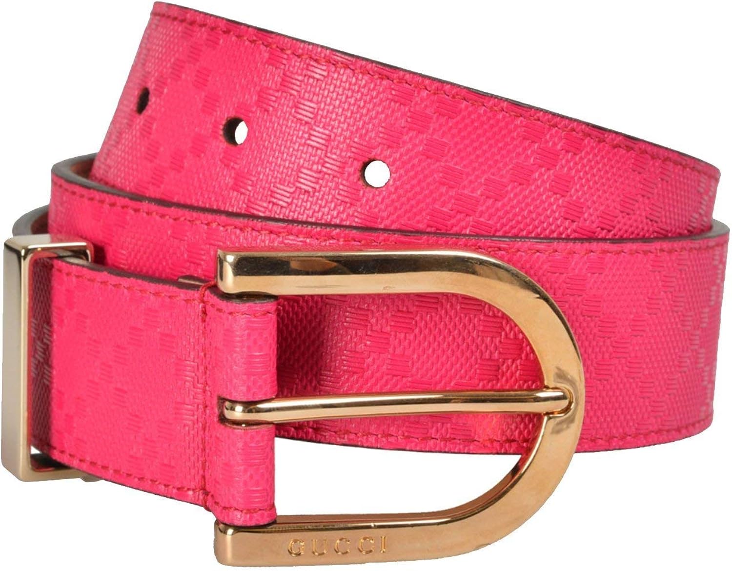Gucci Women's Diamante Pink Leather Belt 354382 at  Women’s Clothing store