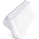 CHANCALCAL 10 Pairs Kids Socks for Boys Girls Ankle Athletic Low Cut Socks Half Cushioned Crew Cotton No Show Sock