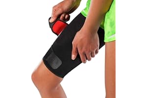 STONE AND CLARK Adjustable Thigh Brace Support, Quadriceps Support and Thigh Wraps for Men and Women. Unisex Breathable Neoprene Non-Slip Hamstring Compression Sleeve