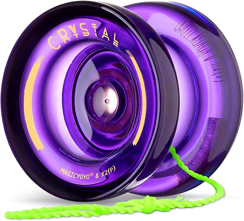 MAGICYOYO K2 Crystal Purple Yoyo - Dual Responsive & Unresponsive, 12 Strings